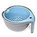 KY-annoiato colino con ciotola in plastica colino ciotola set colino con manico multiuso cucina nidificante ciotola set per verdure frutta insalata pulizia lavaggio drenaggio