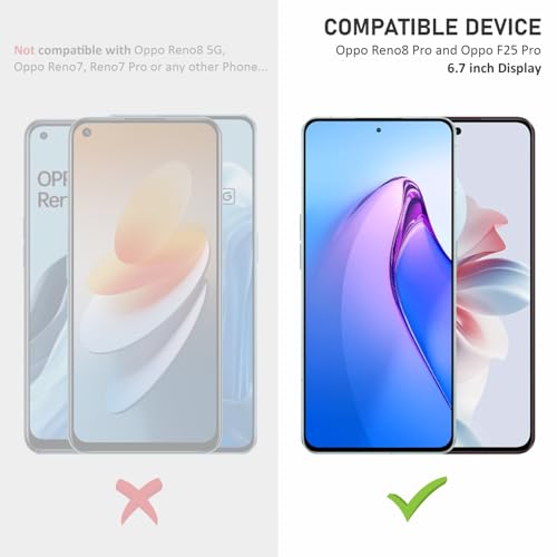 Image of SupCares Tempered Glass for Oppo F25 Pro and Oppo Reno8 Pro (6.7 Inch) With Installation Kit | 9H Edge to Edge Screen Protector | Black