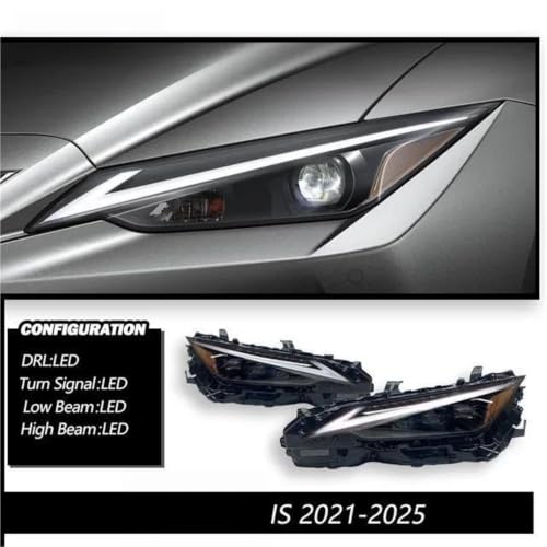 LED Headlight Assembly Set for 2021–2025 Lexus IS300, IS350 and IS500 - Image 3