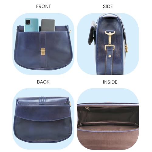 Handmade World Premium Leather Crossbody Satchel Bag For Women Handbag Travel Purse and Sling Saddle Bag4