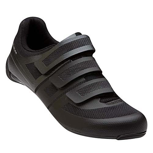 PEARL IZUMI Quest Road Cycling Shoe - Shoes for Women - Concave Plate Shape - Breathable Fabric Lining Black/Black EU 40 (US Women's 8) M