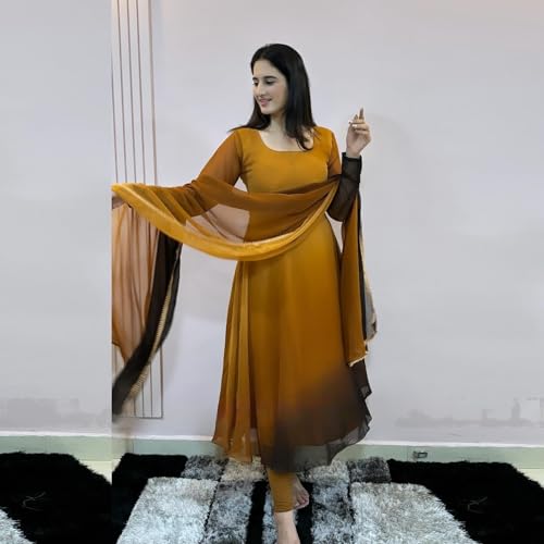 Image of KD Women's Anarkali Floral Printed Kurta Pent Set with Dupatta Anarkali Kurta for Women | Kurta Set | Ethnic Set | Dupatta Set