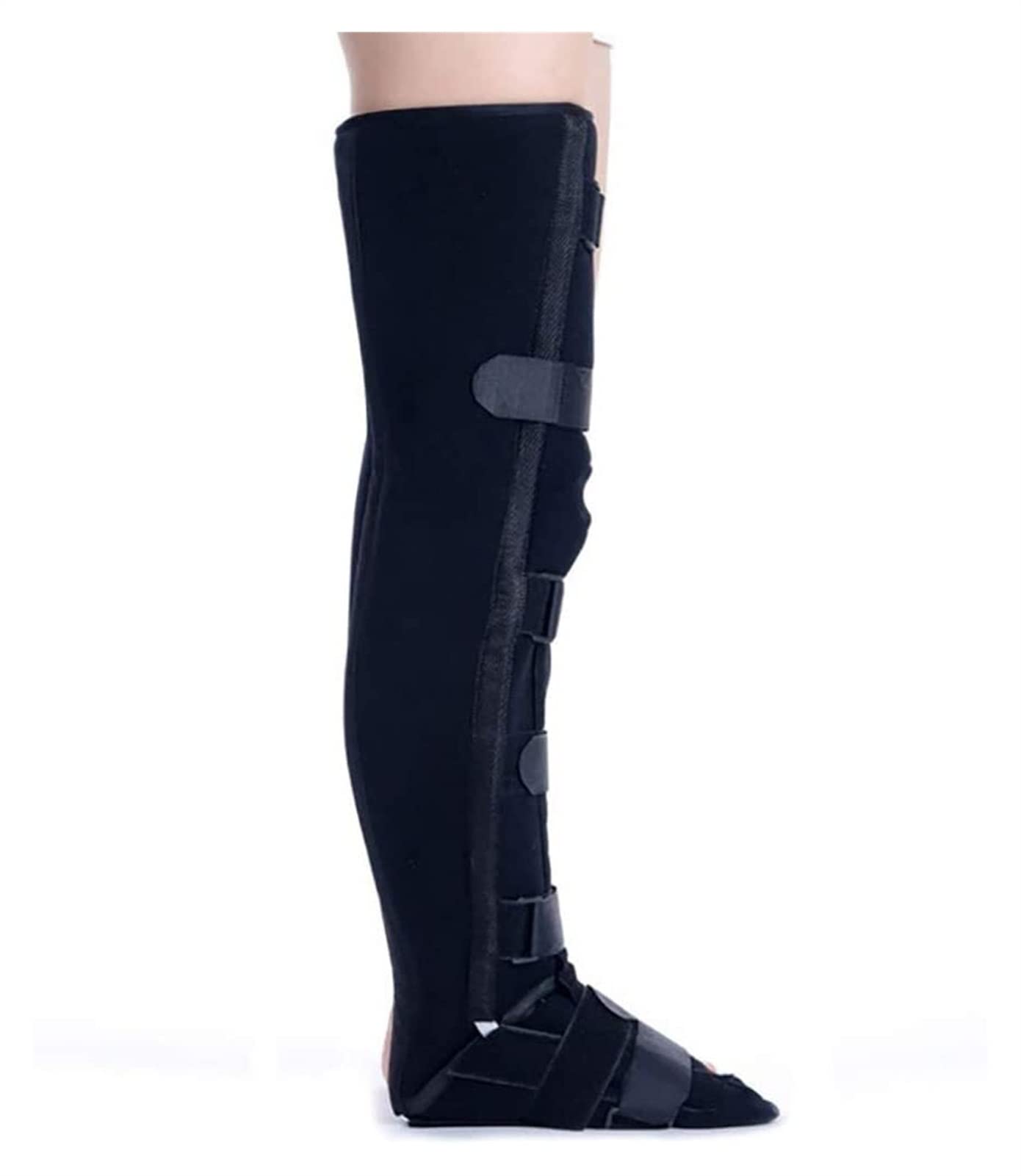 Cómodo inmovilizador de la pierna de la abrazadera del tobillo, abrazaderas de la rodilla del pie ajustable Herramienta de rehabilitación de botas de tobillo de la pierna transpirable 22.7.14 (Size