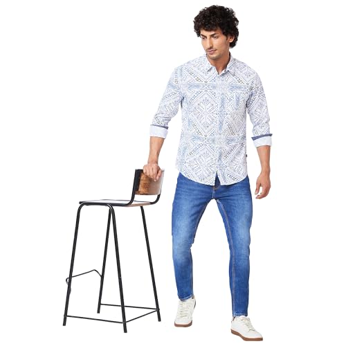 Image of Spykar Men's Cotton Slim Fit Shirt