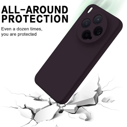 Image of FIRST MART Matte Silicone Back Cover for Vivo X300 - Purple