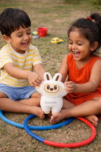 Image of Teddora Cute face Doll Soft Toy for Girls Boys Kids,White,Cute Character Plush Stuffed Baby Teddy Gift Birthday, 25 cm