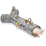 SYWUWV Cat Tunnels for Indoor, Large 3 Way Cat Tube Self Play, Cat Play Tunnel Toy for Indoor Exercise, Collapsible Interactive Peephole Pet Tunnel for Cat Kitty Kitten Puppy Rabbit L 59'