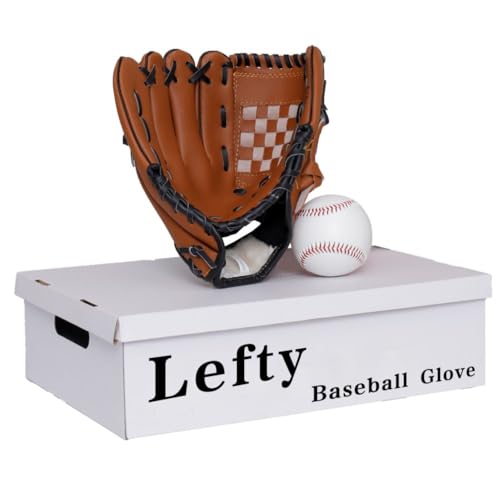 Urby Left Handed Baseball Glove Left Handed T Ball Glove for Lefty Left Hand Throw Only. T-Ball & Youth Baseball Gloves.