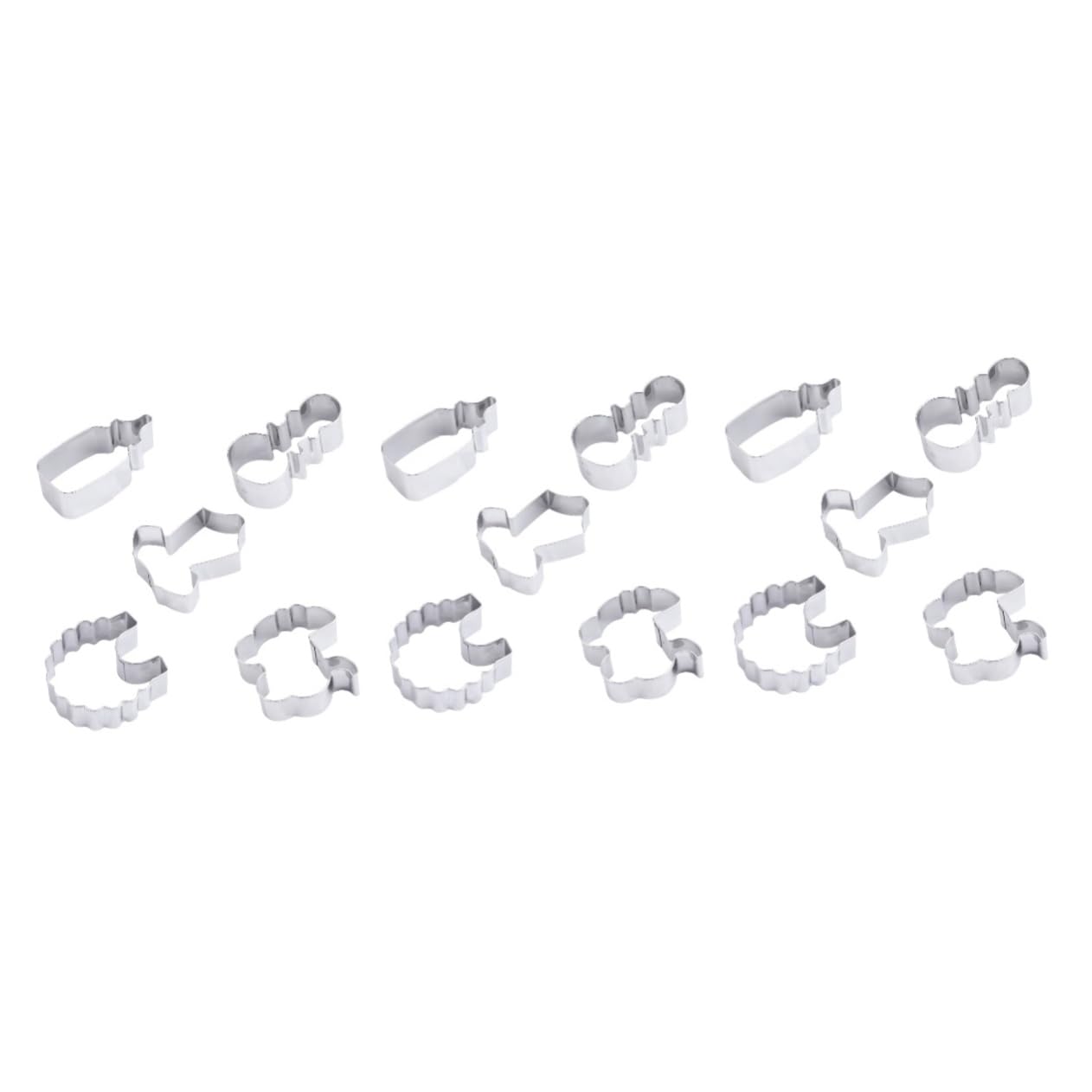UPKOCH 15-teiliges Keksformen-set Aus Edelstahl Mit Babyparty-motiven Zum Ausstechen Von Schokolade