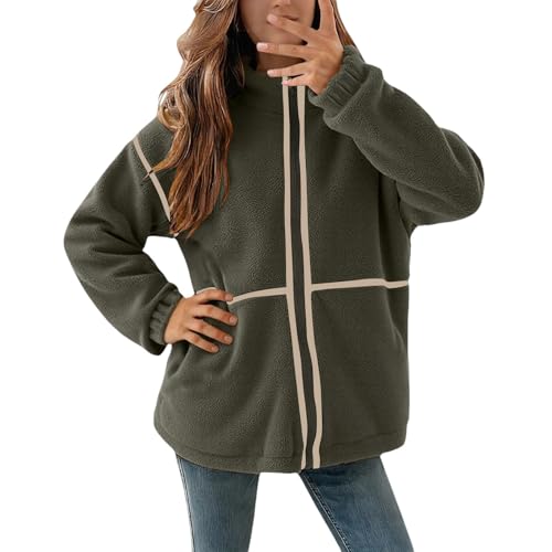 Manteau en fausse peau lainée grande taille chaud veste hiver col montant