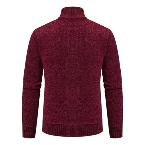 Spring and Winter Knitted Cardigan Sweater Men's Stand-Up Collar Long Sleeved Knitted Cardigan Male All Match Knitwear3