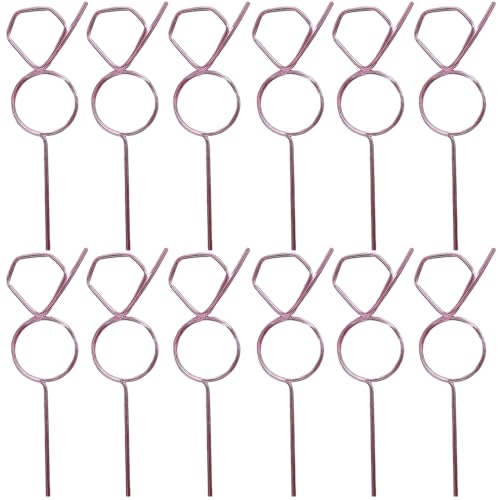 Pitillos de plástico rosa BPA-free, 12 piezas miniatura 1