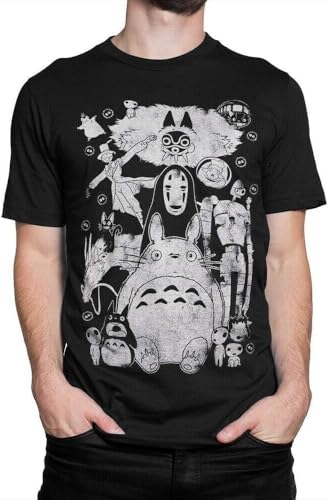 S@tu@DIO GH@ibli Movies Vintage T-Shirt, Mononoke Miyazaki tee Men T Shirt L