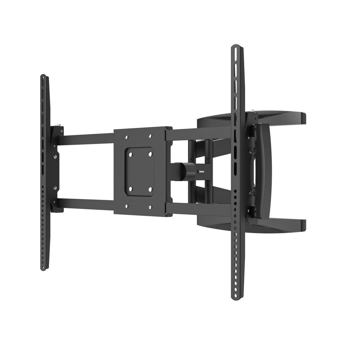 Hama TV Wandhalterung schwenkbar, neigbar, ausziehbar, 120 Zoll, bis 100kg | TV Wandhalter schwarz, VESA 300x100 bis VESA 800x600, Kabelmanager, mit fischer Dübeln