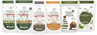 NIHKAN Health Food Combo Trial Packs - 6 Products | Gluten-Free & Vegan All Purpose Flours | High Protein | High Fibre | Ready to Cook Flours for Pancakes, Crepes, Chillas, Dosas & Sprouted Salads
