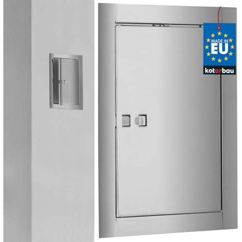 KOTARBAU® - Porta per camino, 14 x 21 cm, in acciaio inox, per ispezione e manutenzione