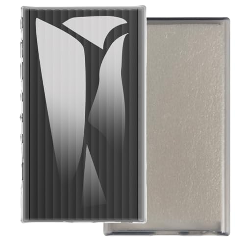 UOGNADGD 2�� TPU�P�[�X Sony NW-A306 �Ƃ̌݊������� �X�}�z�J�o�[ - �ϏՌ��t���L�V�u���ی�A�N�Z�T���[ �����J�b�g���H (�N���A+�u���b�N)