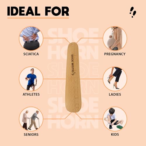 Image of Shoe Mistri Premium Long-Handled Shoehorn for Seniors & Adults - Durable, Lightweight Shoe Helper Tool with Ergonomic Handle for Easy Shoe Wearing - Shoe Horn Stick