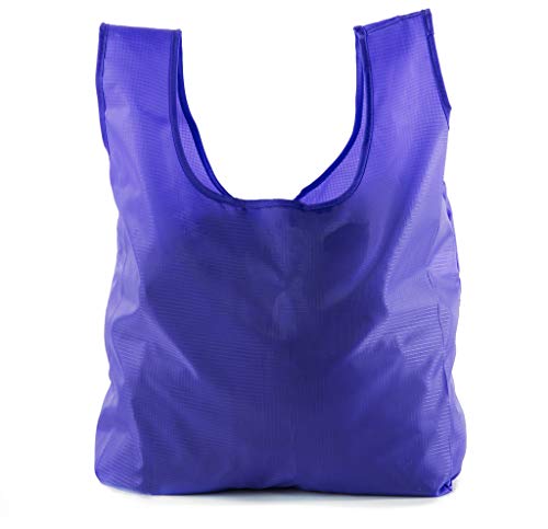 Mato & Hash Reusable Grocery Bags | Foldable w/Integrated String Pouch | Ripstop Nylon Tote - 5PK Purple CA2650 -  AX-AY-ABHI-87833