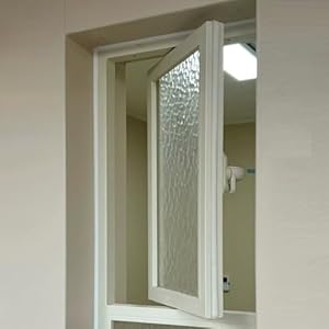 Drehbares gehärtetes Glasfenster, Ersatz, Metallschuppen, rechteckiges Fenster für Badezimmer und Schlafzimmer, 360°-Belüftung, langlebige Haushaltsschärpe