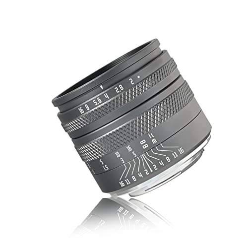 AstrHori 50 mm F2.0 Objectif manuel plein format avec grand diaphragme compatible avec les appareils photo Canon EF-M sans miroir Gris Cover