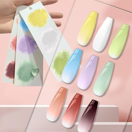 Pat Pat Gel Ombre Gel Nail Polish Gradient Kit 9 Colores miniatura 4