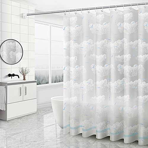 mumbi Shower Curtain Shower Curtains 180 x 200 cm Bath Curtain Replacement Curtain Sea 180 x 200 cm, W 70.9" x L 78.7" (1 Panels)