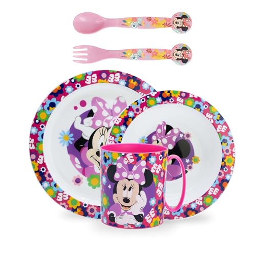 Sorrisini Ensemble de vaisselle pour enfant, Vaisselle réutilisable pour enfants, Services pour Enfant et adapté au micro-ondes, Set de table pour enfant,...