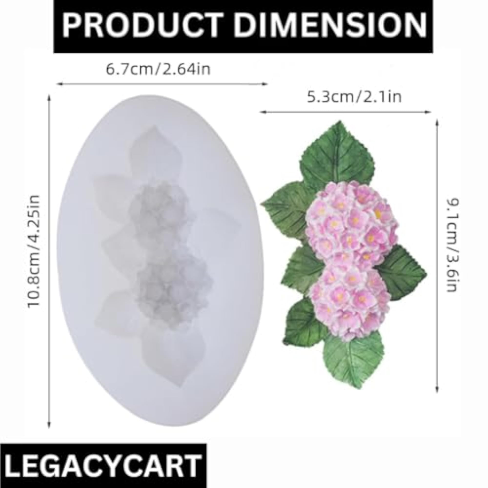 3D Hydrangea Flower Candle Mold for DIY Handcraft Home Ornaments