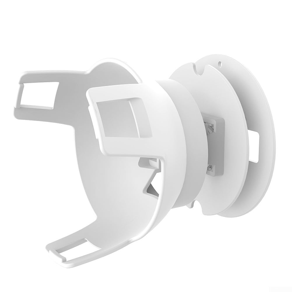 Soporte de pared para altavoz Echo-Pop Soporte con sistema de gestión de cables, soporte de ahorro de espacio, soporte de plástico ABS, organizador de audio para el hogar (blanco)