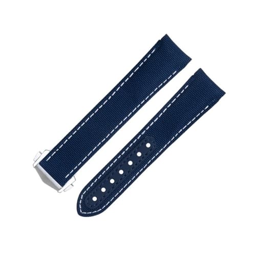 Bracelet montre nylon noir 20mm pour Omega Seamaster 300 Planet Ocean
