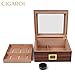 CIGAROL Premium Desktop Cigar Humidor – Breathable Cedar Wood Storage Box for 30+ Cigars, Elegant Seal for Freshness and Flavor
