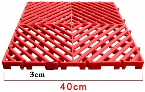 Modular Interlocking Plastic Pallet - Cushioned Nestable Shipping Pads for Kitchen, Balcony, Patio & Pet Areas (Light Grey, 40x40x3cm)