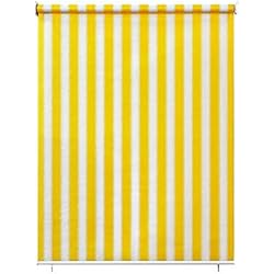 Estores Terraza Exterior Leroy Merlin paramondo Estor Vertical Enrollable para Exterior Impermeable Resistente Anti UV Protección de la Privacidad Amarillo - Blanco, 100 x 140 cm