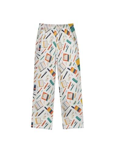 ZZKKO Cartoon Notebooks Stationery Boys Pants for Kids Jogger Pants with Pockets S2