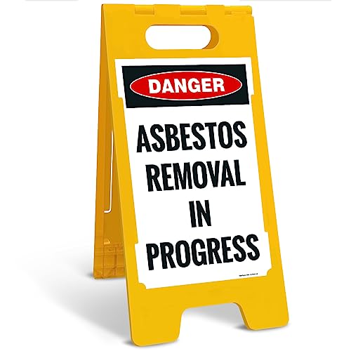 OSHA Danger Asbestos Removal in Progress Sidewalk Sign Kit, 10x16