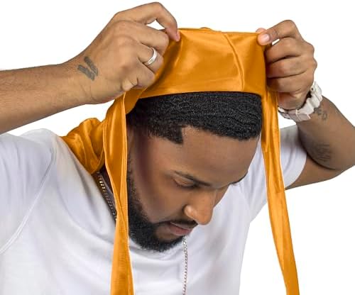4PCS Silky Durags for Men Women 360 Waves with 1 Wave Cap, Silky Satin Durag Extra Long Tails - 3