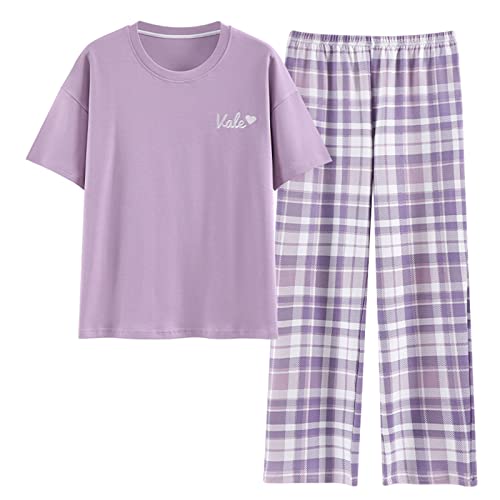 GOSO Mädchen Schlafanzug Set Pullover weiche Kurze Ärmel Lange Hose...