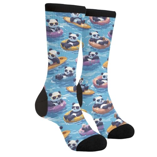 Tuaakeo Funny Panda Novelty Socks Casual Athletic Crazy Crew Socks For Women Men Gifts