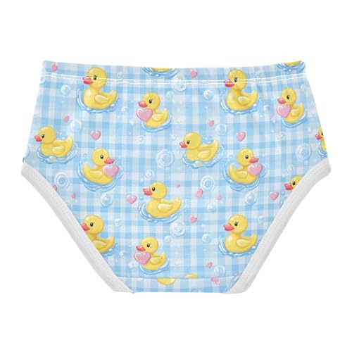 Little Girl Underwear Toddler Panties Kids Undies Rubber Duck Plaid Soft Cotton Briefs 2T-8Y2