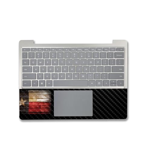 Image of MightySkins Carbon Fiber Skin Compatible with Microsoft Surface Laptop Go 3 (2023) Full Wrap Kit - Texas Shiplap | Protective, Durable Textured Carbon Fiber Finish | Made in The USA