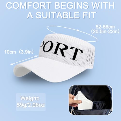 ZHAOCAI Visor Cap für Damen Herren 2 Stück Unisex Sonnenkappe Atmungsaktiv und Schweißabsorbierend Sommer Sonnenvisier Golf Tenniskappe für Golf Baseball Tennis Radfahren Outdoor