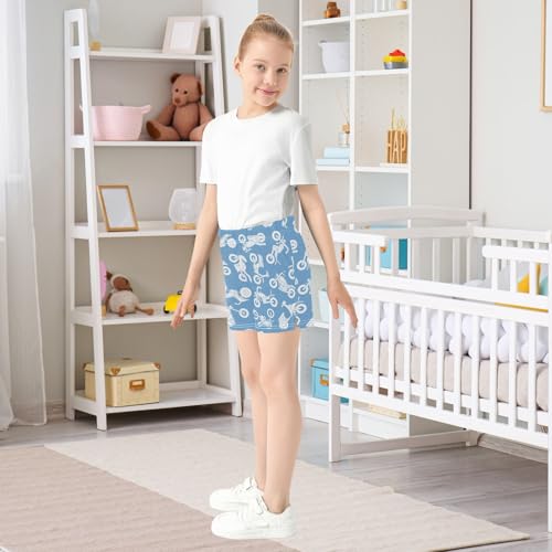 Girls Shorts Summer Motorcycle Bike Chopper Scooter Athletic Shorts with Stretchy Elastic Waist Beach Shorts XS-XL4