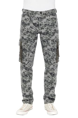 Forever 21 Men's Camo Drawstring Cargo Pants, Taupe/Multi2