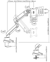ICY BOX Monitor Halterung für 1 Monitor bis 32 Zoll (bis 8kg, VESA 75x75/100x100), Monitorständer aus Stahl, Schwenk-& Neigbar, Befestigung auf Tischplatte/Tischkante, IB-MS313-T, Schwarz – Ansicht 6