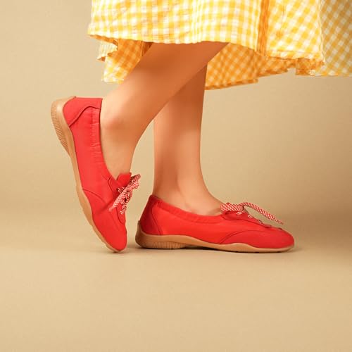 Image of Theater Kai Casual Sneakers in Suede for Women | Stylish Flat Lace-Up Shoes | Lightweight Comfortable Footwear with Cushioned Insole
