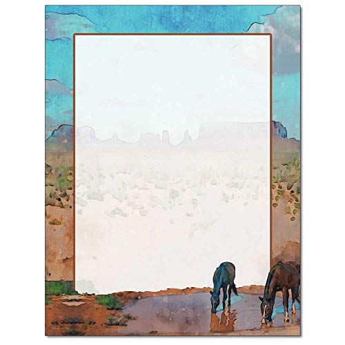 Papier à en-tête Desert Oasis 25 feuilles jet d'encre et laser pour courrier
