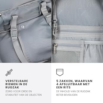 WITTCHEN Multifunctionele 2 in 1 reisrugzak | Grote capaciteit, handbagage, rugzak | Laptopcompartiment, Casual Daypack | 40x25x20 cm, compatibel met Wizz Air, LOT, Ryanair | Blauw