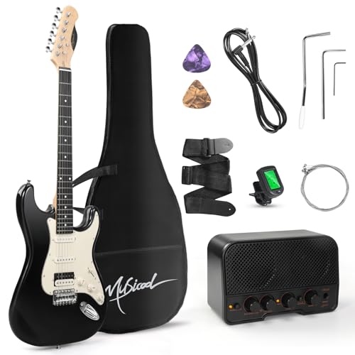 Musicool 39 Inch Electric Guitar Starter Kit– HSS Pickups Solid Body Electric Guitar Includes...