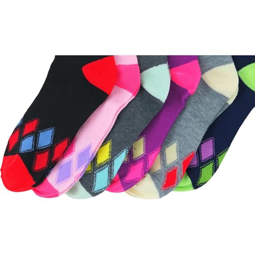 Image of ToBeInStyle Women's Pack of 6 or 12 Fashion Printed Crew Socks